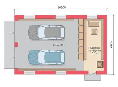 Проект гаража на две машины | ГаражТек