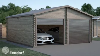 Проект гаража на 2 машины с хозблоком G129