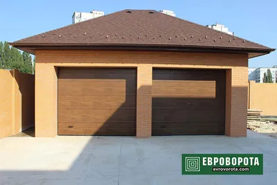 Rg4015 - Эскизный проект одноэтажного гаража на две машины с террасой в  Казахстане