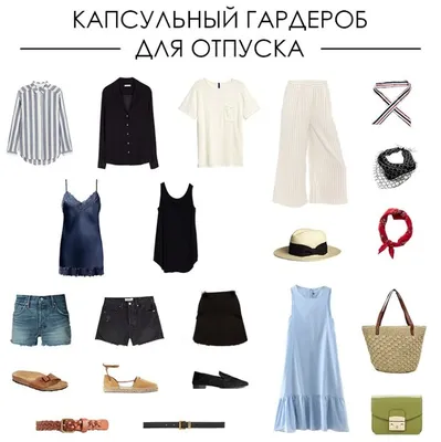 Идеальный гардероб: как создать капсульный гардероб + примеры разных капсул  | Одежда для отпуска, Одежда для путешествий женская, Одежда для путешествий
