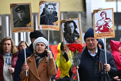 Штендер для \"Бессмертного полка\" в Брянске