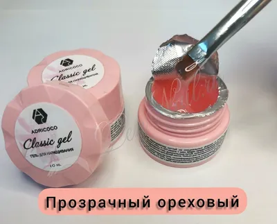 Гель для наращивания ногтей ADRICOCO №02 прозрачный ореховый купить в  интернет-магазине LenNail Екатеринбург