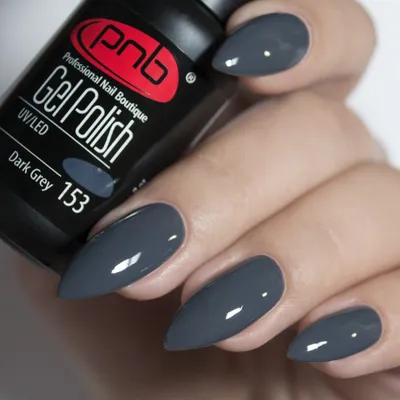 Гель-лак PNB темно серый, 8 мл Dark Grey 153 купить в Харькове, Украине |  Idea-Nails