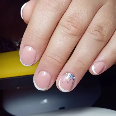 Простые накладные ногти Французский маникюр Маникюр Накладные ногти для  женщин – лучшие товары в онлайн-магазине Джум Гик
