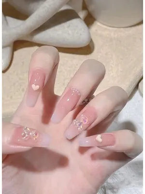 Jili nails Накладные ногти с дизайном и клеем длинные гелевые короткие