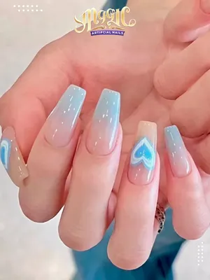 Накладные ногти с дизайном и клеем длинные гелевые короткие MagicNails  188616530 купить за 266 ₽ в интернет-магазине Wildberries