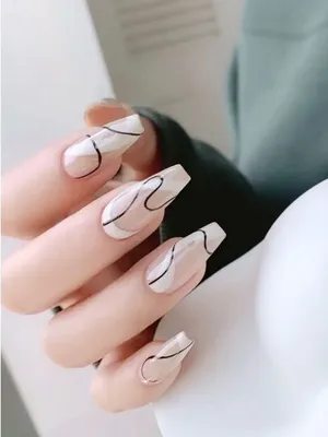Накладные ногти с дизайном и клеем длинные гелевые короткие Jili nails  125858346 купить за 266 ₽ в интернет-магазине Wildberries