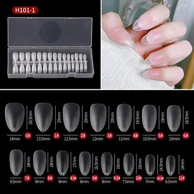 Купить Короткие миндалевидные ногти предварительной формы для наращивания  ногтей «сделай сам», салонные гелевые типсы, 15 размеров, миндалевидные  типсы, 270 шт., нажимной тип | Joom