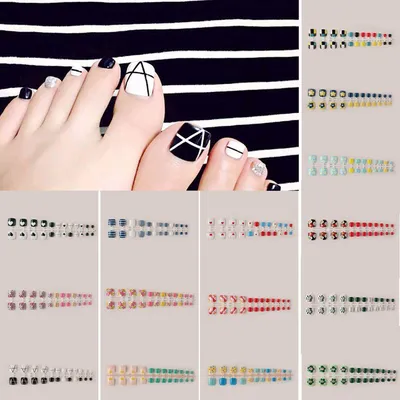 Желательные блестящие полоски, короткие квадратные накладные гелевые ногти  на ногах, дизайн ногтей, накладные ногти, декор для ногтей – лучшие товары  в онлайн-магазине Джум Гик