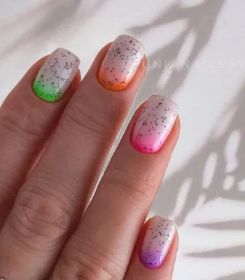 Nail Design 💜💖🧡💚 | Дизайнерские ногти, Красивые ногти, Гелевые ногти