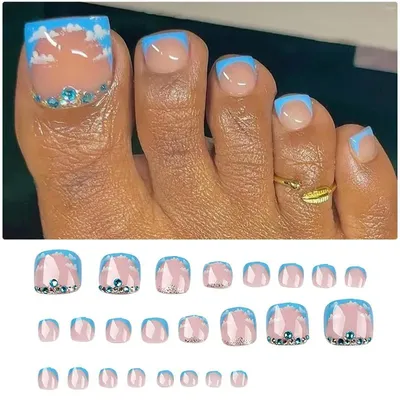 Носимые маникюрные искусственные ногти короткая длина Квадратная Головка  искусственная кожа полное покрытие искусственные ногти Типсы для женщин |  AliExpress