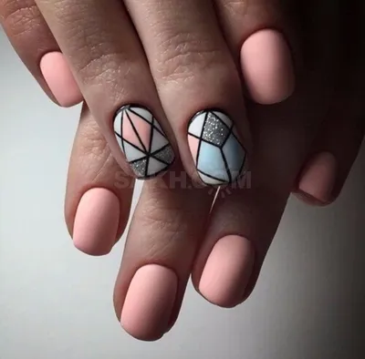 маникюр геометрия | Minimal nails art, Round nails, Minimalist nail art