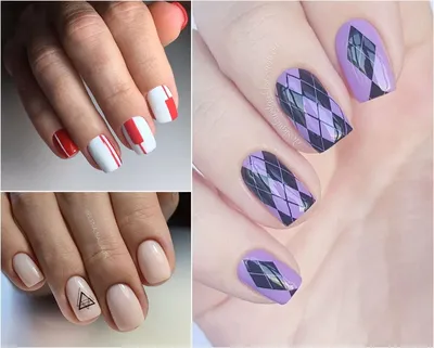 Маникюр геометрия: 18 стильных идей на короткие ногти | Да, мам? | Дзен