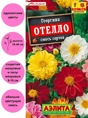 Георгина Опера, смесь сортов 7шт, семена | Купить в интернет магазине Аэлита