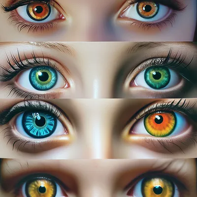 Гетерохромия: разный цвет глаз у людей» — создано в Шедевруме