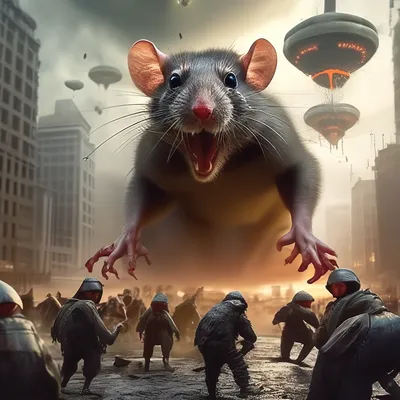 Гигантская крыса напиши дословно: \"…» — создано в Шедевруме
