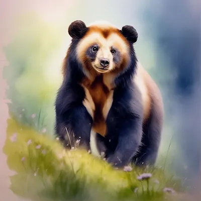 Гималайский медведь, длинные когти, медведь почти черного меха черный  Стоковое Изображение - изображение насчитывающей опасно, млекопитающее:  112356741