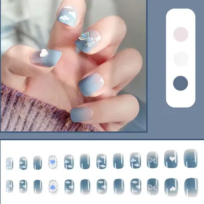 Потрясающие искусственные ногти, реалистичные безопасные женские  самодельные ногти, накладные ногти, гвозди, 1 комплект | AliExpress