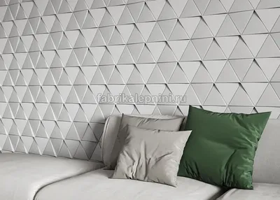 3 Д панели Двойная Волна | Фото интерьера гипсовые 3д панели для стен  гостинная спальня кухня прихожая