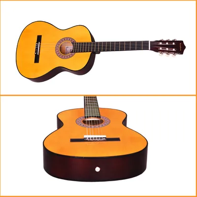 Акустическая гитара 38 дюймов (7/8) Синяя (Фолк гитара) - купить с  доставкой по выгодным ценам в интернет-магазине OZON (465577637)