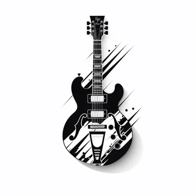 Черно-белое фото игры гитары Стоковое Фото - изображение насчитывающей  играть, бело: 148521146