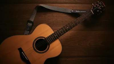 Красивая гитара на фоне …» — создано в Шедевруме
