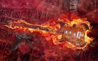 Пользовательские сумасшедшие персонализированные граффити Пламя гитара обои  3D музыкальный бар KTV крутой промышленный Декор Фон Настенные обои 3D |  AliExpress