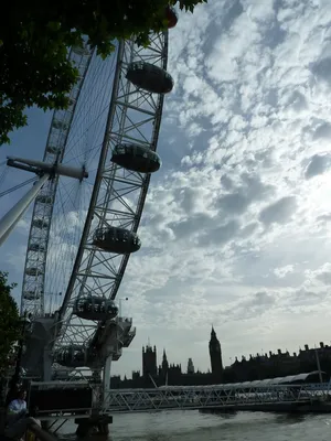 Лондонский глаз (London Eye) — колесо обозрения (кабинка на вершине) —  Лондон, 2012