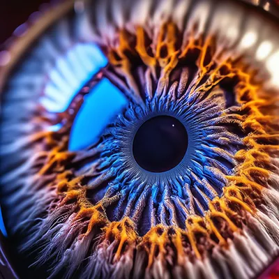 ⭐💫 Глаз под микроскопом. Эстетично…» — создано в Шедевруме