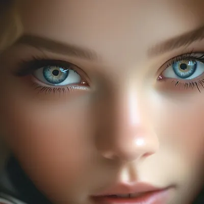 Зелёные глаза девушки крупным …» — создано в Шедевруме