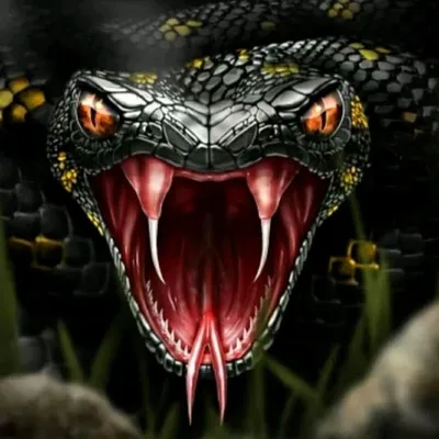 Скачать обои глаза, змеи, чешуя, жало, черная змея разрешение 1680x1050  #50074