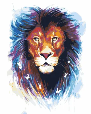 Лев - царь зверей. глаза фиолетового…» — создано в Шедевруме