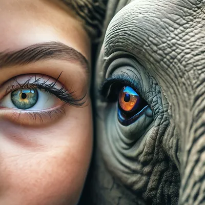 Фотообои Глаз слона на заказ любой размер, код:2662 | ЭкоПринт