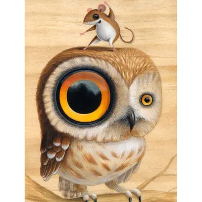 Иллюстрация Глаза совы в стиле природа | Illustrators.ru