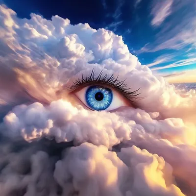 Глаза на небе.. Белые облака. Стоковое Изображение - изображение  насчитывающей глаза, выдержка: 178749427