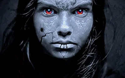 Глаза девушки ведьмы красивые модельные синие Стоковое Изображение -  изображение насчитывающей темно, свет: 124559183