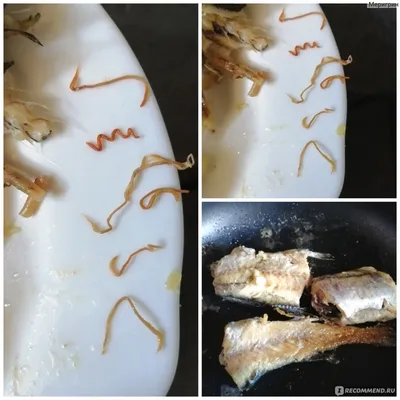 Отзыв о Продукция \"Красная цена\" | Опасные черви в рыбе минтай!