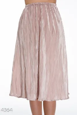 Розовая гофрированная юбка-миди с волнистым краешком 17679 за 381 грн:  купить из коллекции Stylish - issaplus.com