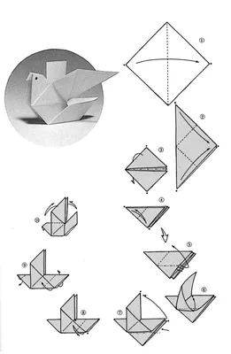 Оригами голубь из бумаги: пошаговая инструкция для детей