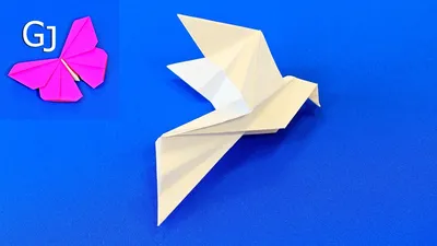 Оригами Голубь мира из бумаги / Оригами птица - YouTube