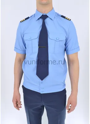 Рубашка ГА мужская голубая к/р - купить в интернет-магазине vuniforme.ru