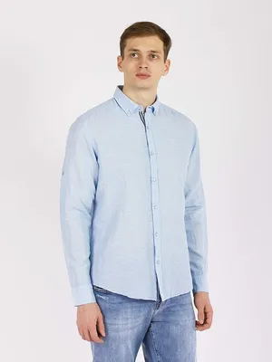 Рубашка мужская DAIROS GD81100419 голубая XL - купить в Москве, цены на  Мегамаркет