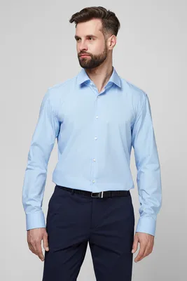 Рубашка мужская голубая купить в Кибрае