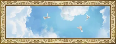Модульная картина Голуби в небе, листва – ART-VEK