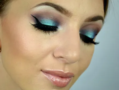 Голубой макияж облако | Makeup eyes | Макияж, Макияж глаз, Фиолетовый макияж
