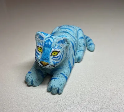 Голубой тигр символ года/игрушка тигр/плюшевый вязаный тигр №1006201 -  купить в Украине на Crafta.ua