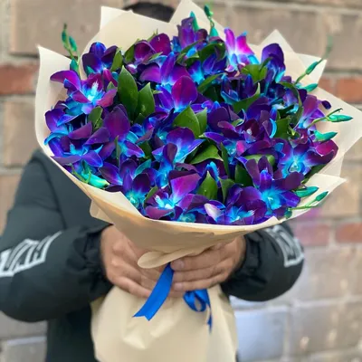 Букеты с синими орхидеями купить в Москве ✿ Заказать букеты с орхидеями  синего цвета с доставкой