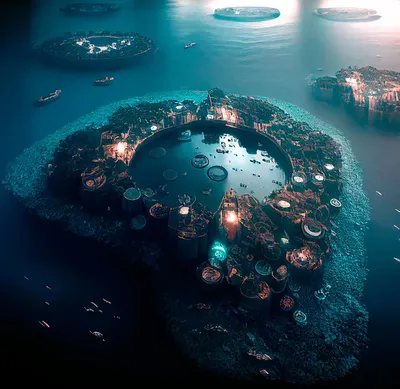 Как выглядит гигантский город будущего на воде. Фото | РБК Life