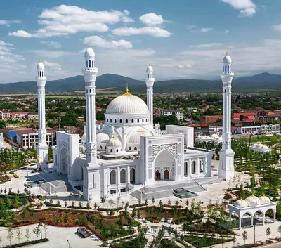 Мечеть в Шали из белого мрамора Thassos