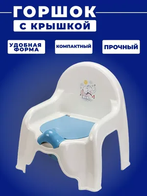 Горшок-стульчик с крышкой, цвет голубой (230091) - Купить по цене от 375.00  руб. | Интернет магазин SIMA-LAND.RU